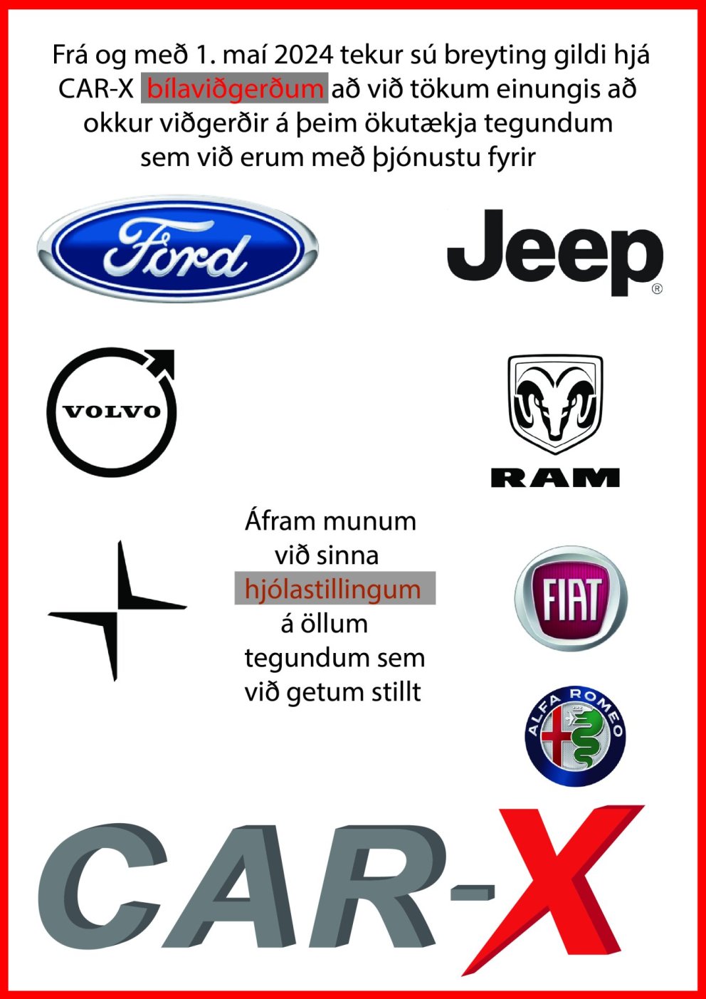 Breyting 1. maí 2024